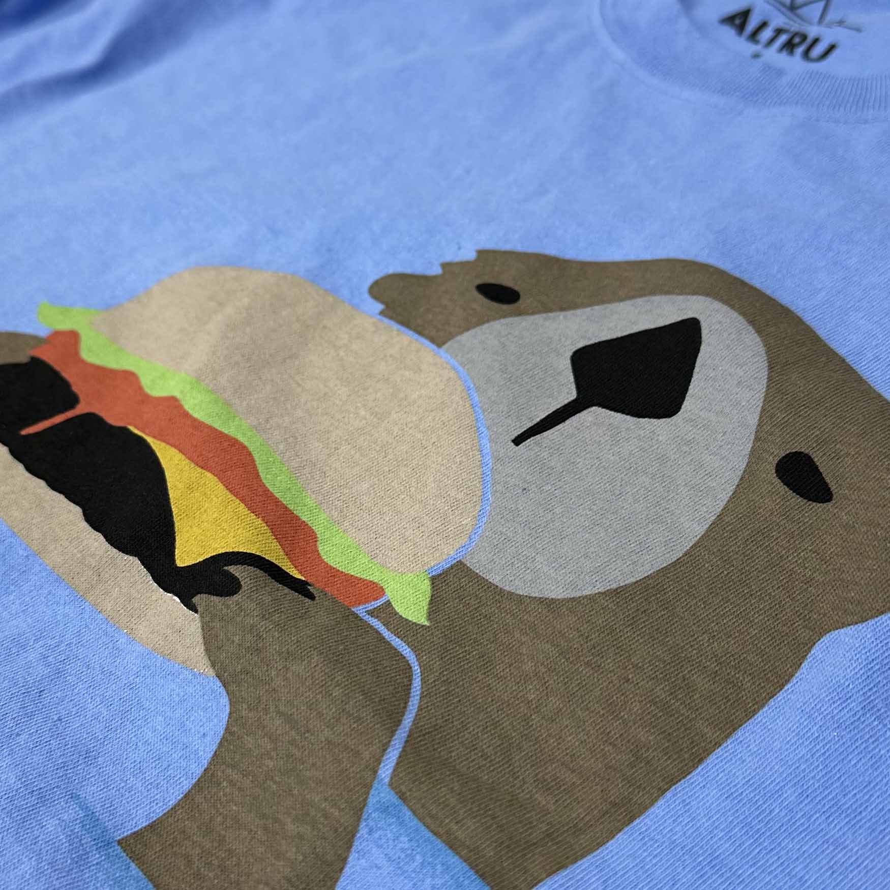 Otter Eating Hamburger graphic tee by Altru Apparel