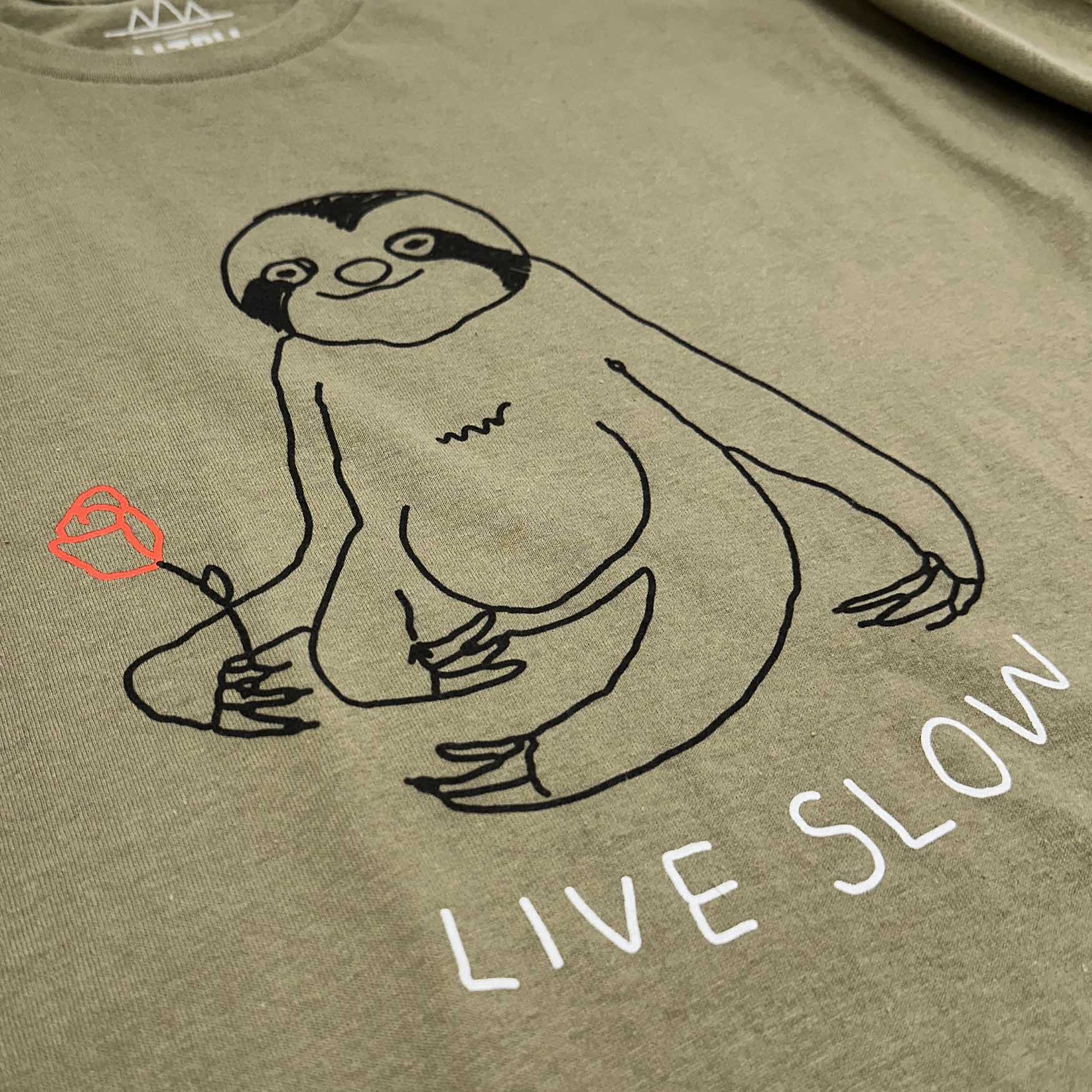 Live Slow Sloth Tee