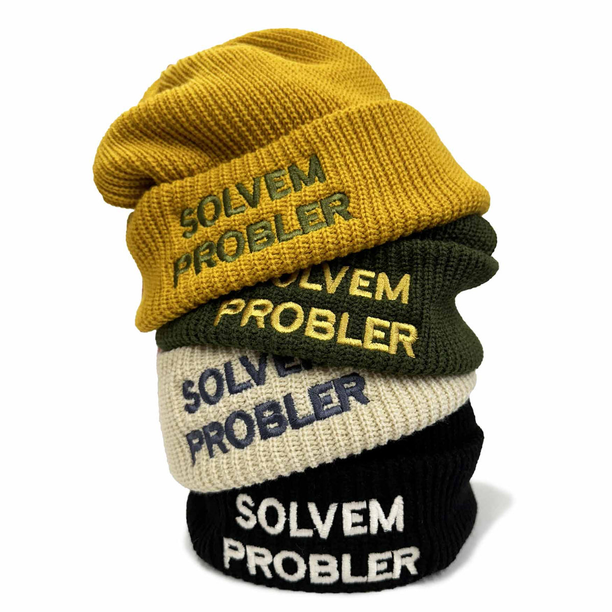 &quot;Solvem Probler&quot; Embroidered Beanie