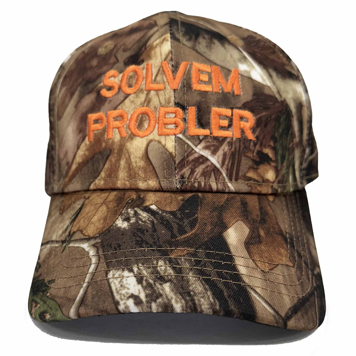 &quot;Solvem Probler&quot; 6 panel Low Profile CAMO Embroidered Hat