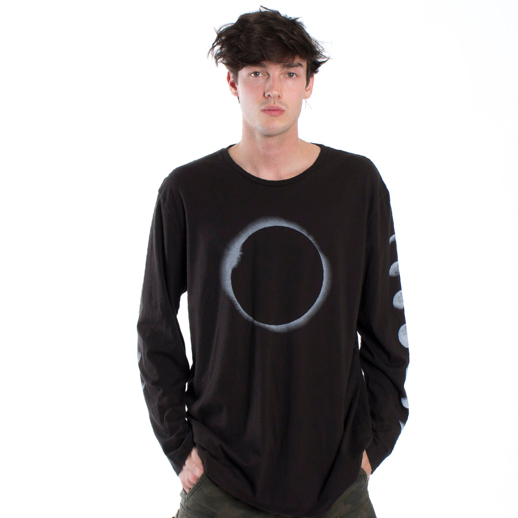 Lunar Eclipse with Moon Phases long sleeve shirt by Altru Apparel