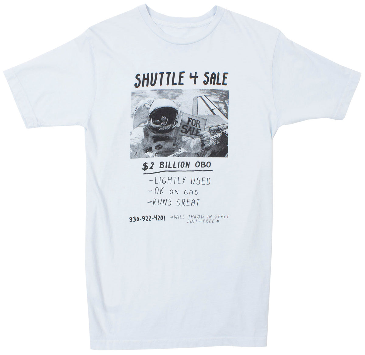 Shuttle 4 Sale, slate blue graphic Tee by Altru Apparel