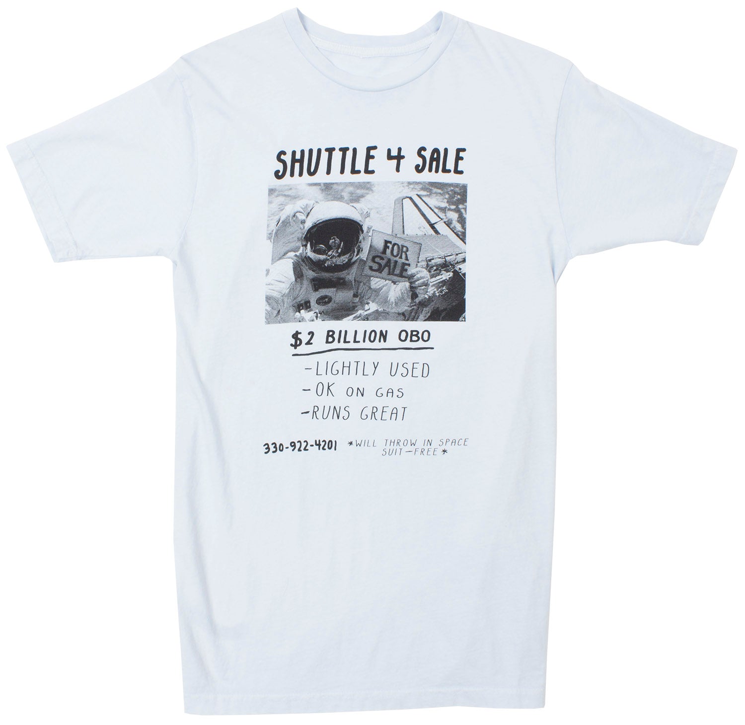 Shuttle 4 Sale, slate blue graphic Tee by Altru Apparel