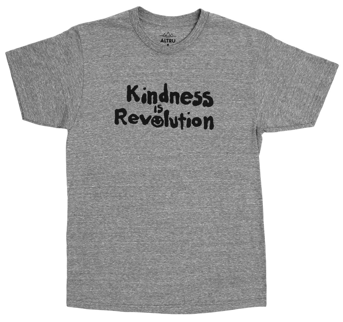 Kindness is Revolution, gray graphic tee by Altru Apparel