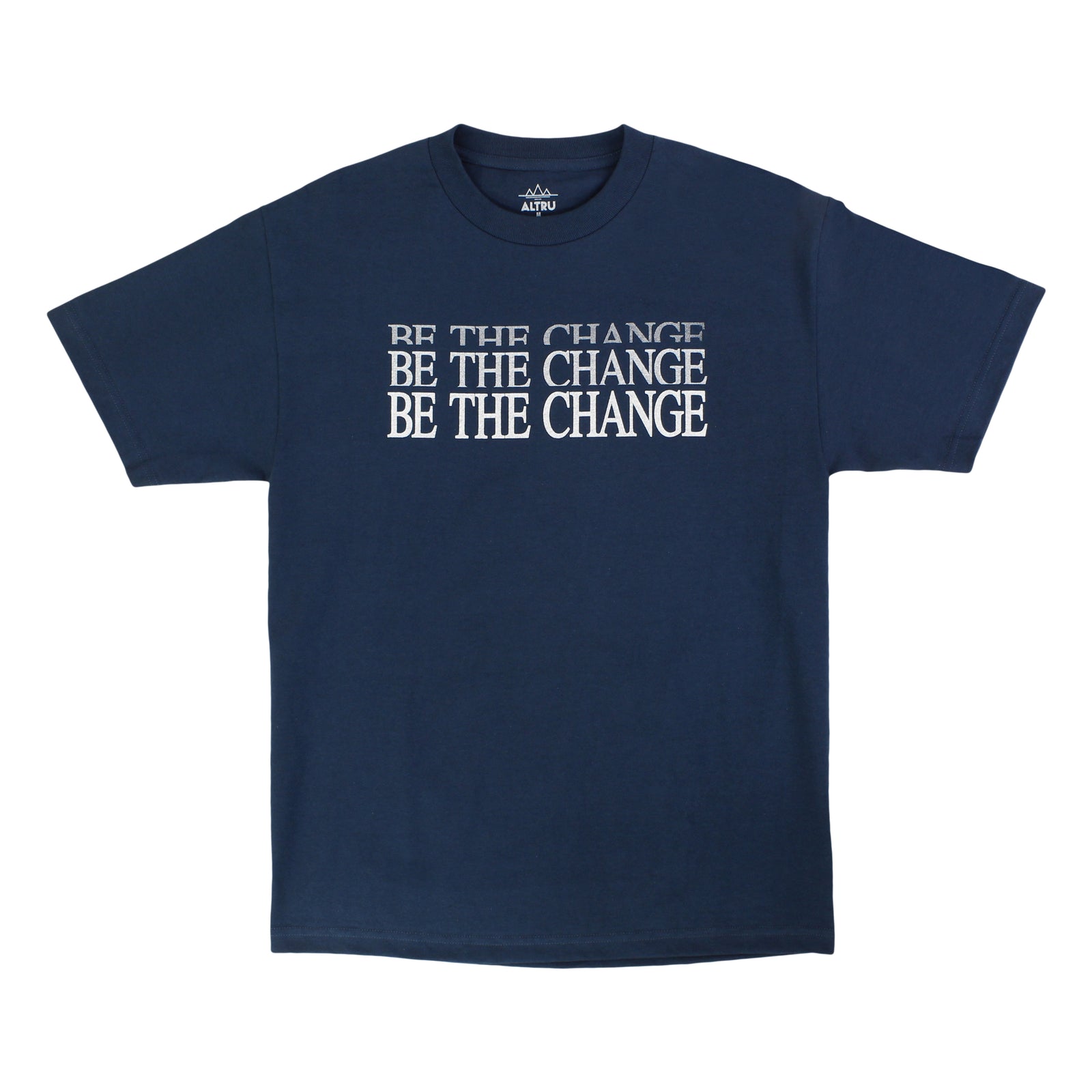 Be The Change navy tee by Altru Apparel