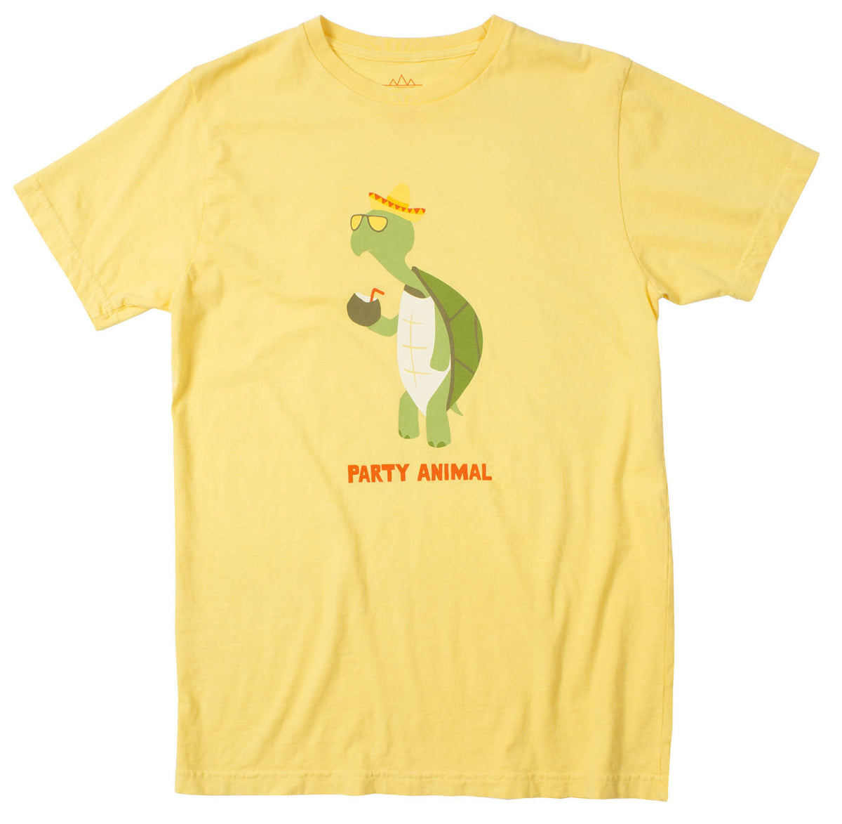 Party Animal Turtle Men&#39;s Lemon Graphic Tee by Altru Apparel