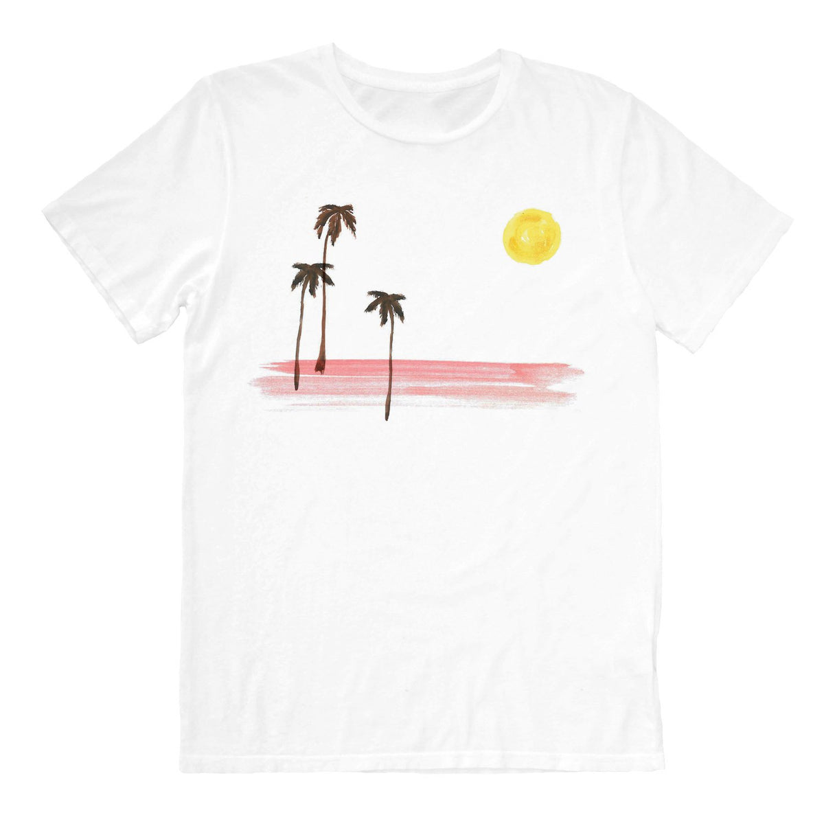 Painted palms and moon tee