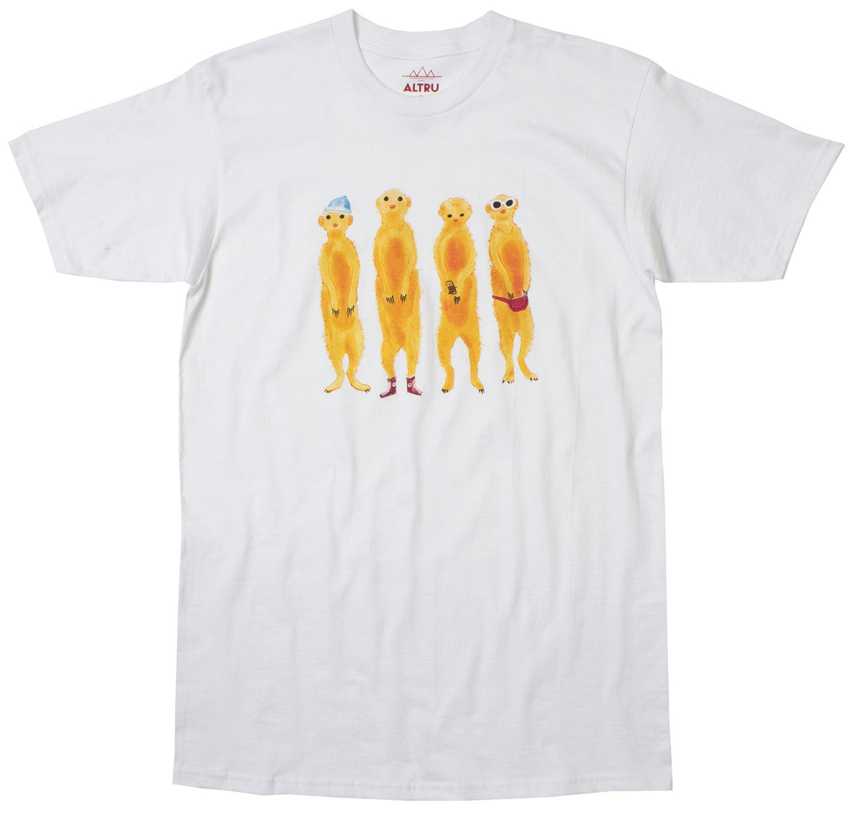 Meerkat Crew, White Graphic Tee by Altru Apparel photo