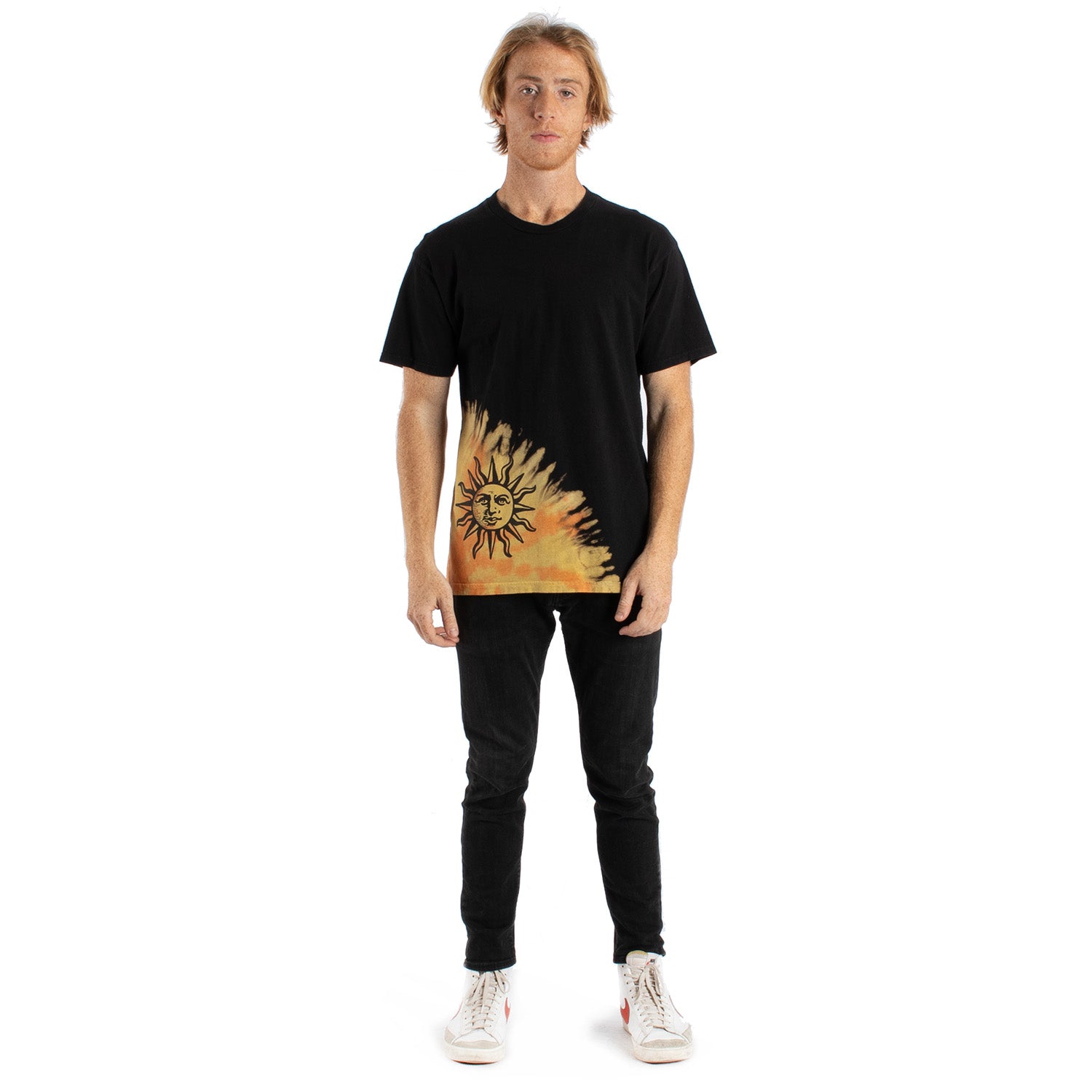 Burning Sun asymmetrical tie-dye tee