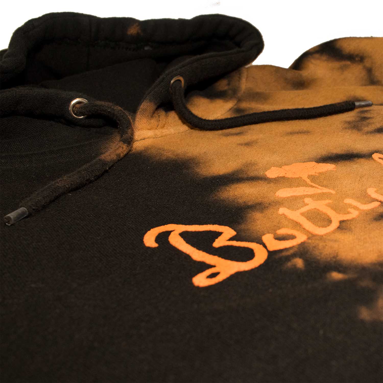 Botticelli Half Black Bleach Relaxed Fit Hoodie Sweatshirt