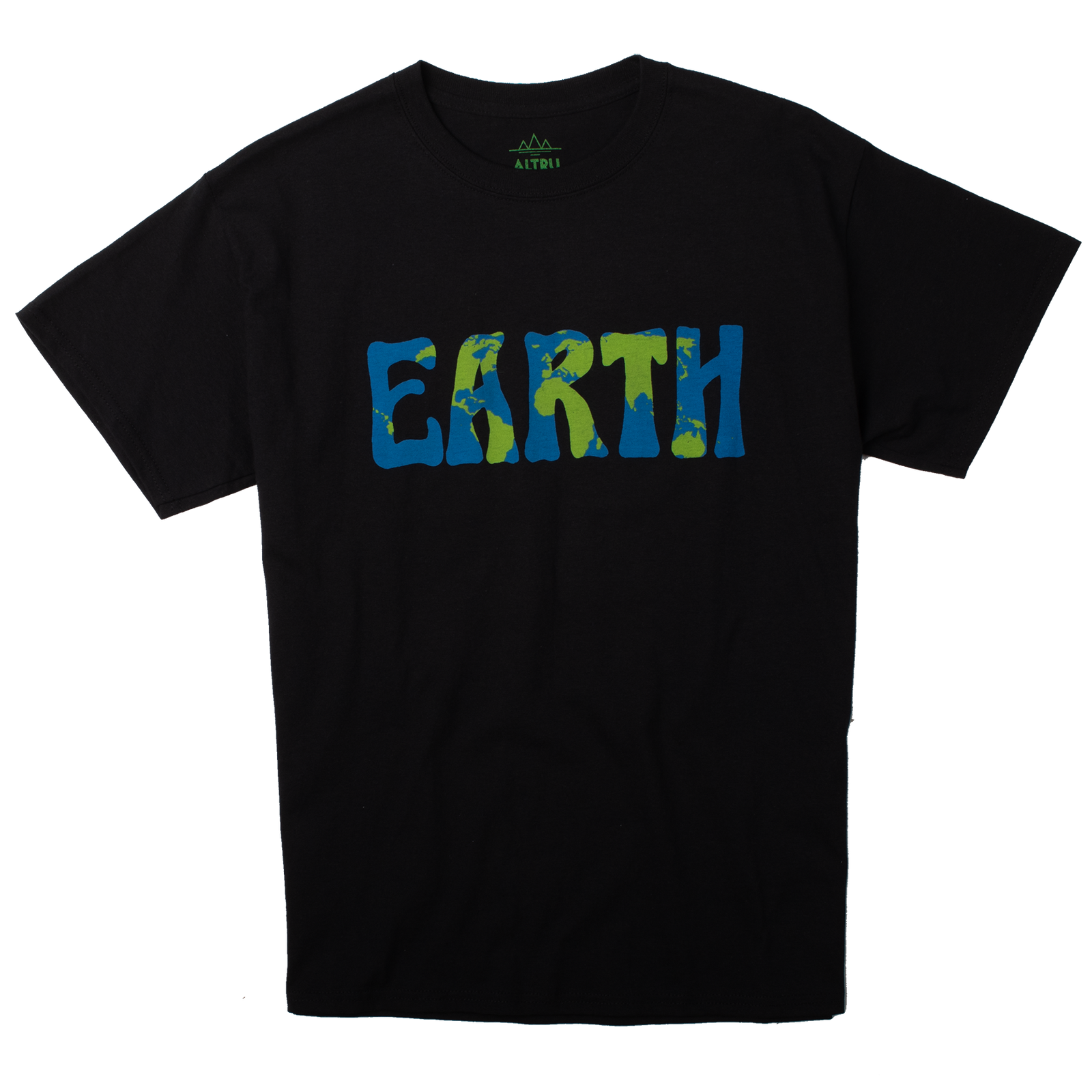 Earth Map Text tee shirt