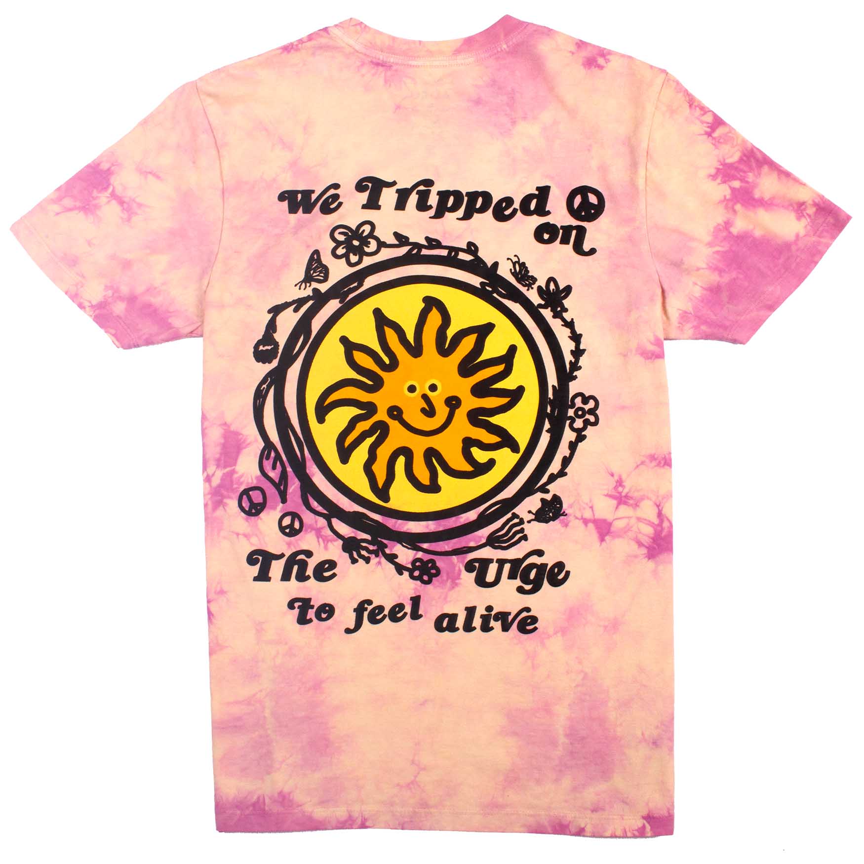 We Tripped puff ink tie-dye tee