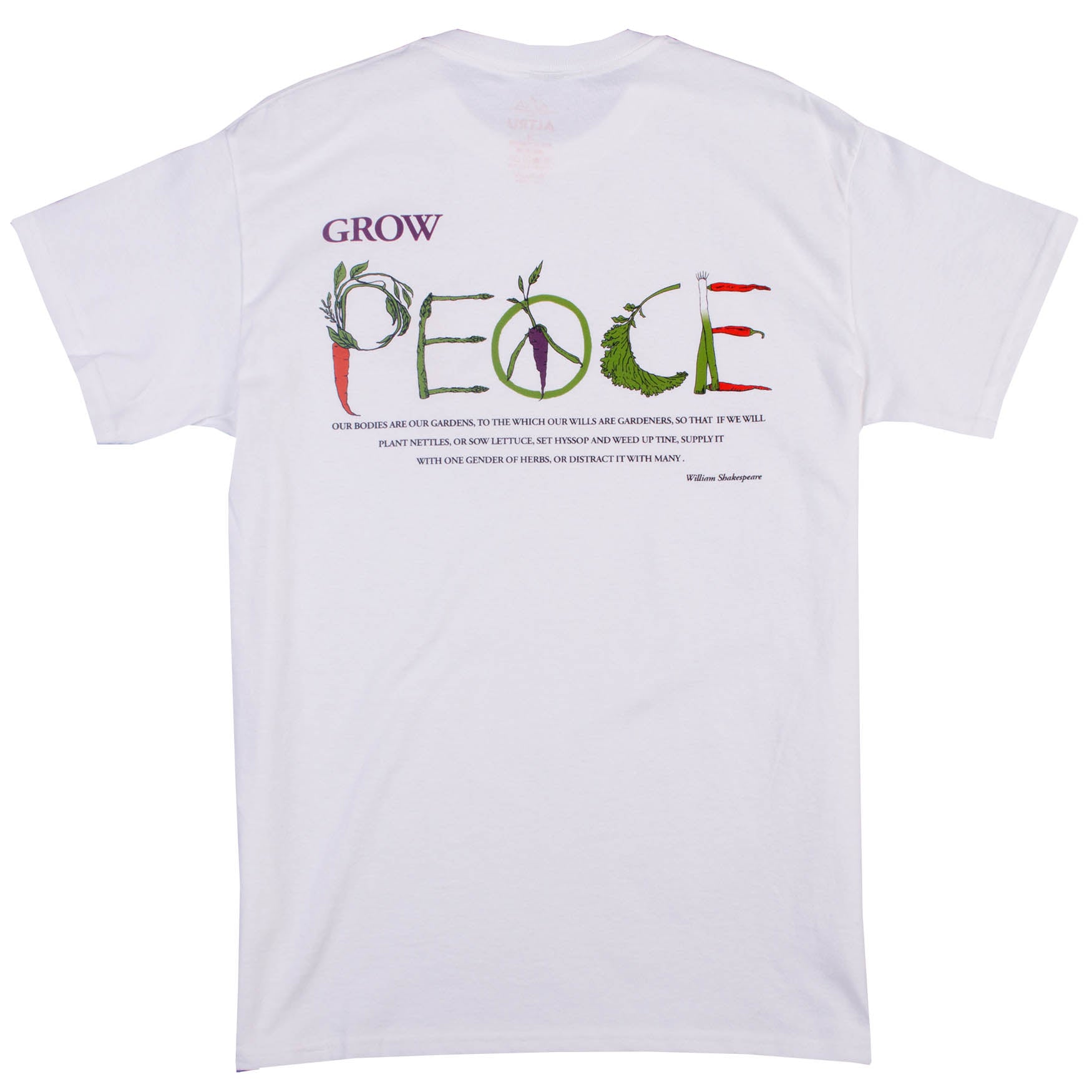 Garden graphic tee printed on front and back