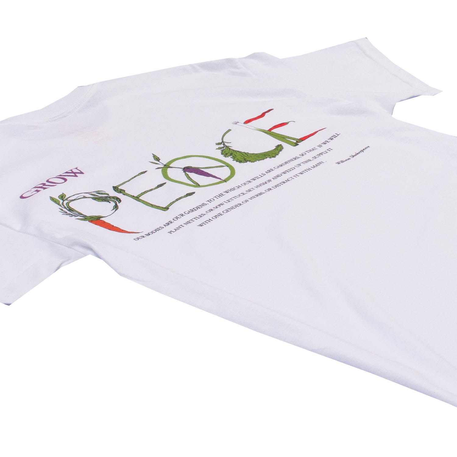 Garden graphic tee printed on front and back