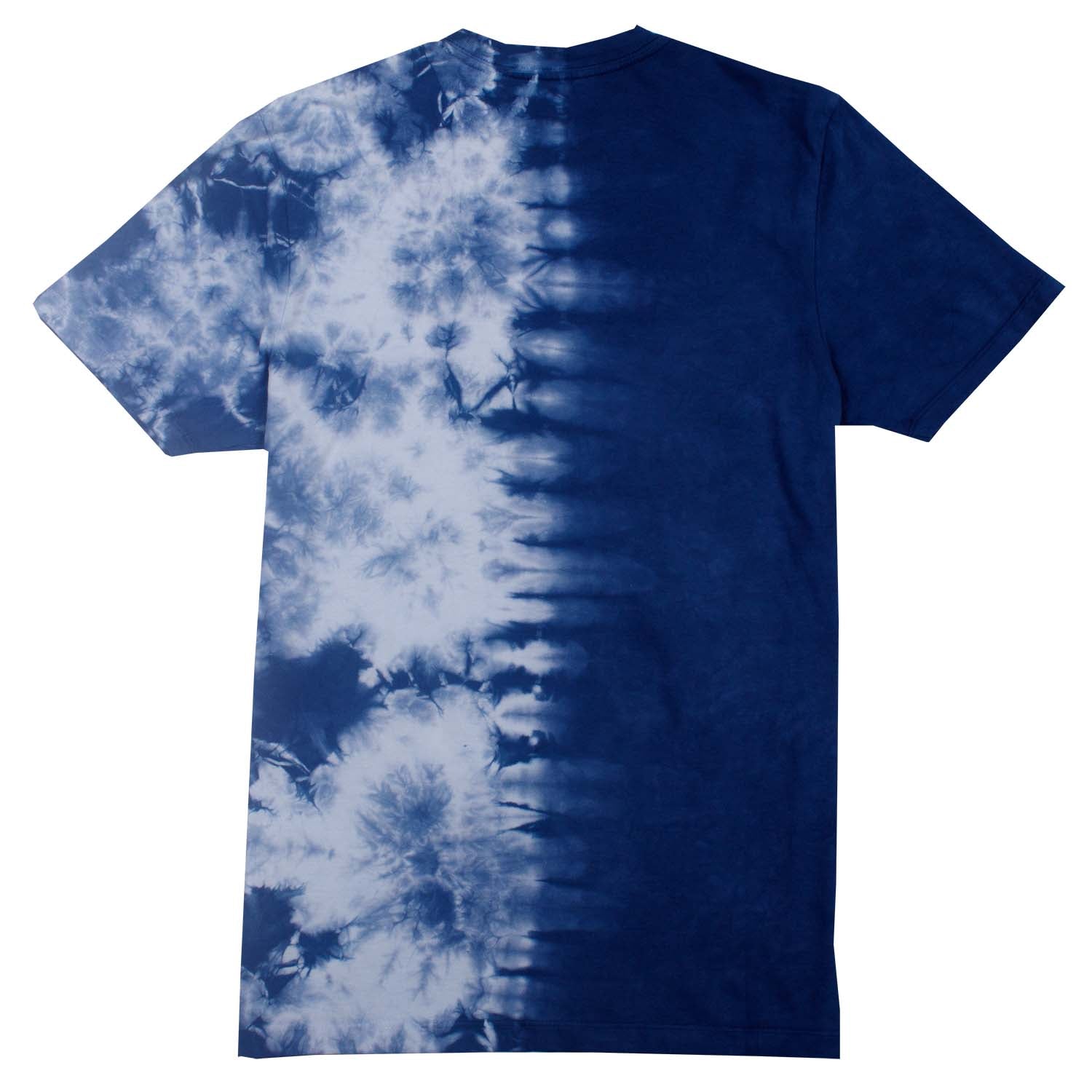 NO RAIN NO FLOWER puff ink HALF tie-dye tee