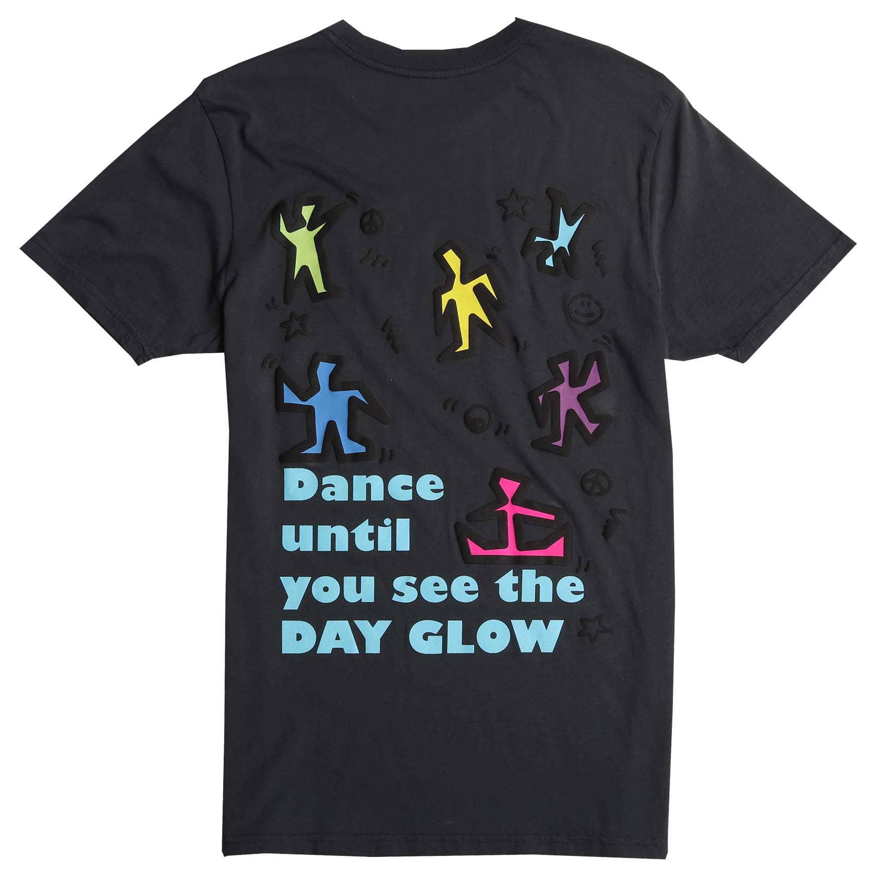 DANCE UNTIL YOU SEE THE DAY GLOW puffy ink graphic tee