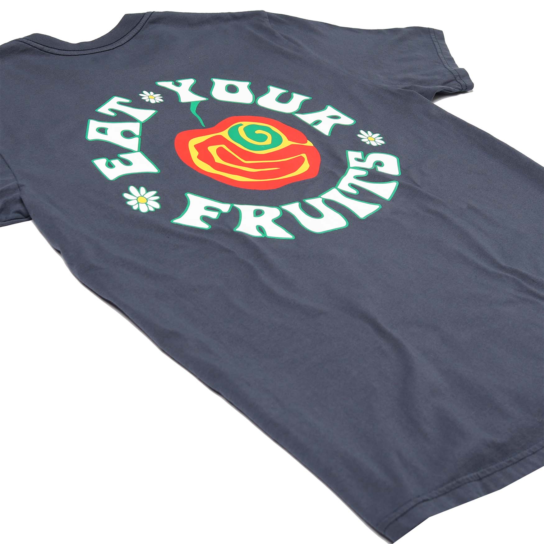 Eat Your Fruits graphic tee printed on front and back