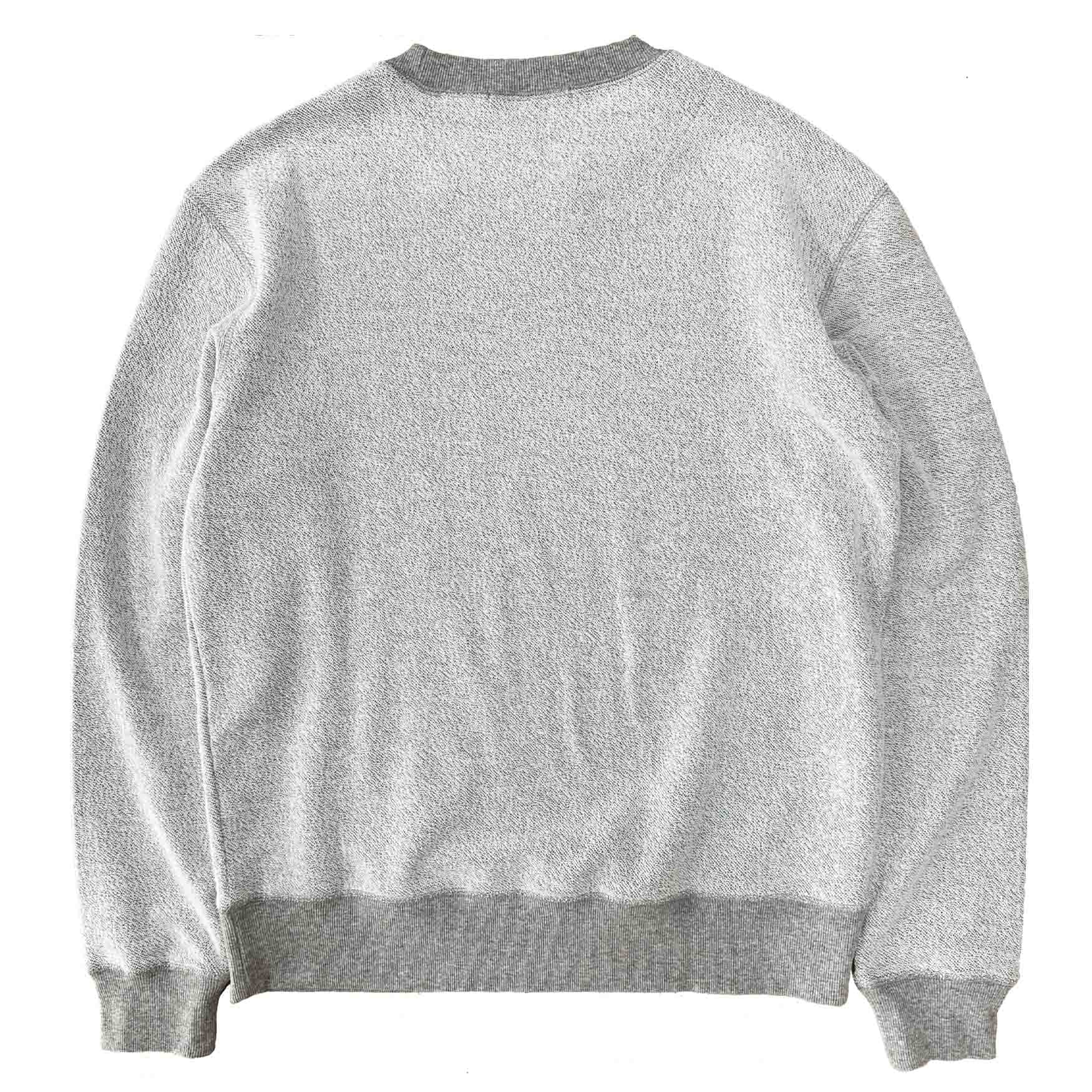 Altru Vintage White/Grey Reverse crew mid weight 100% cotton loop terry blank crew sweatshirt  back image