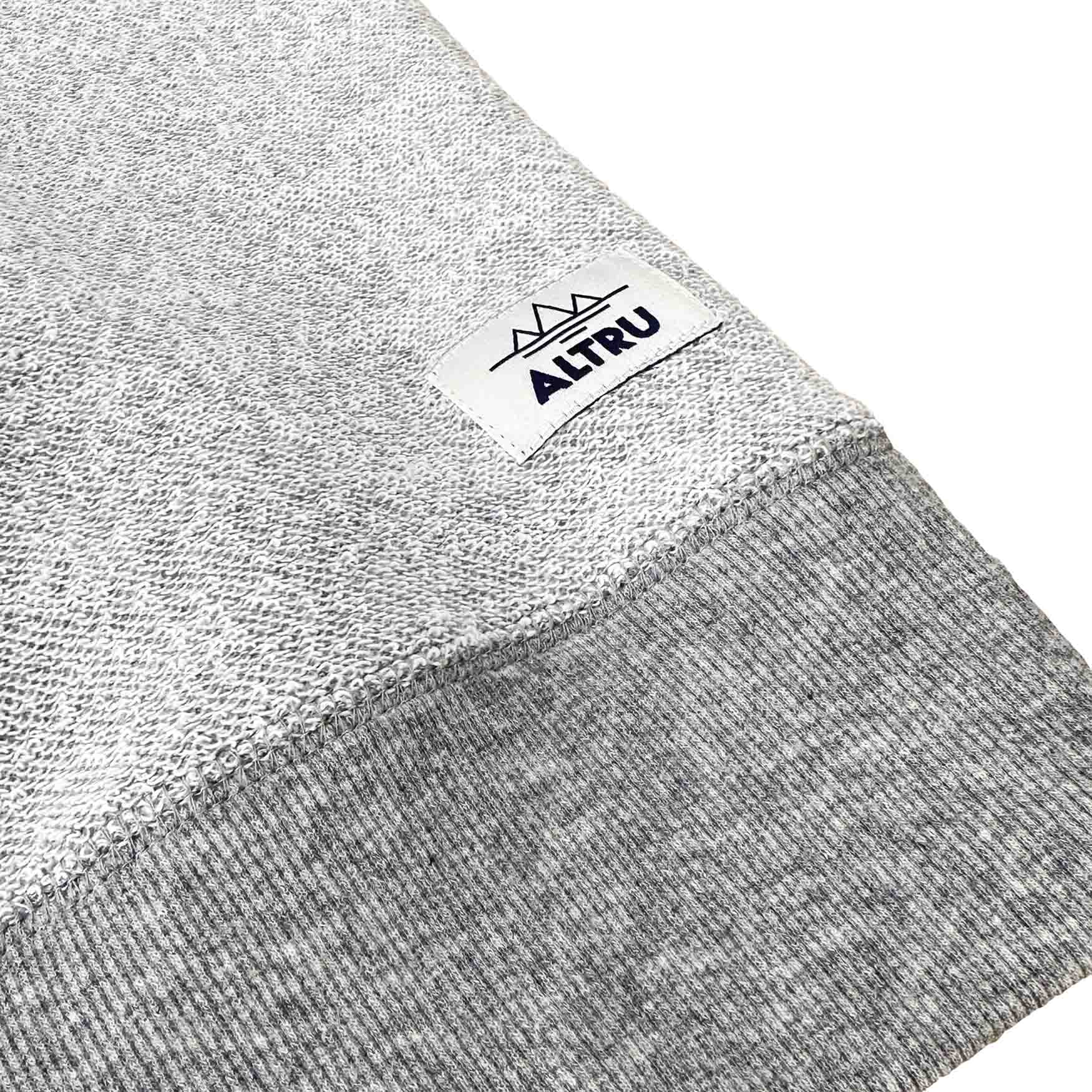 Altru Vintage White/Grey Reverse crew mid weight 100% cotton loop terry blank crew sweatshirt  Altru Label