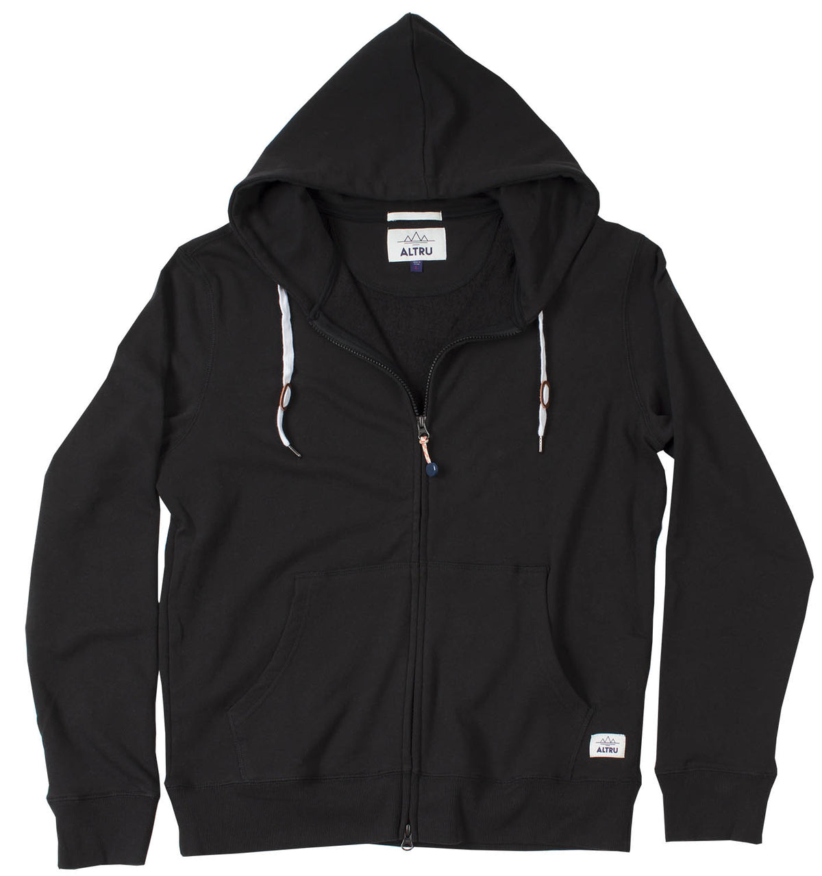 BLACK ZIP-UP CUSTOM FIT HOODIE