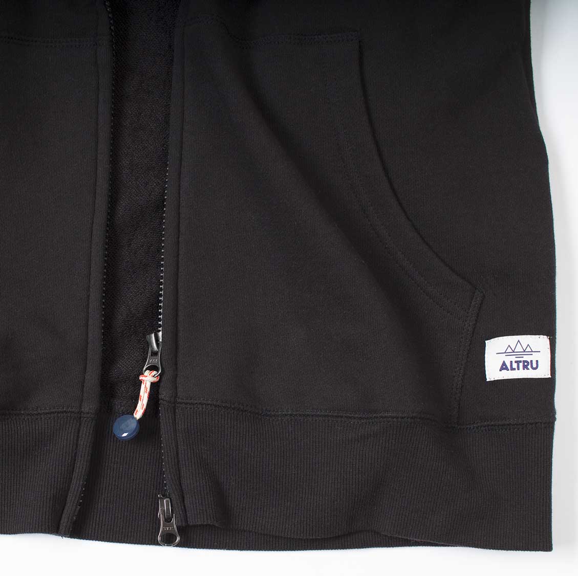 BLACK ZIP-UP CUSTOM FIT HOODIE