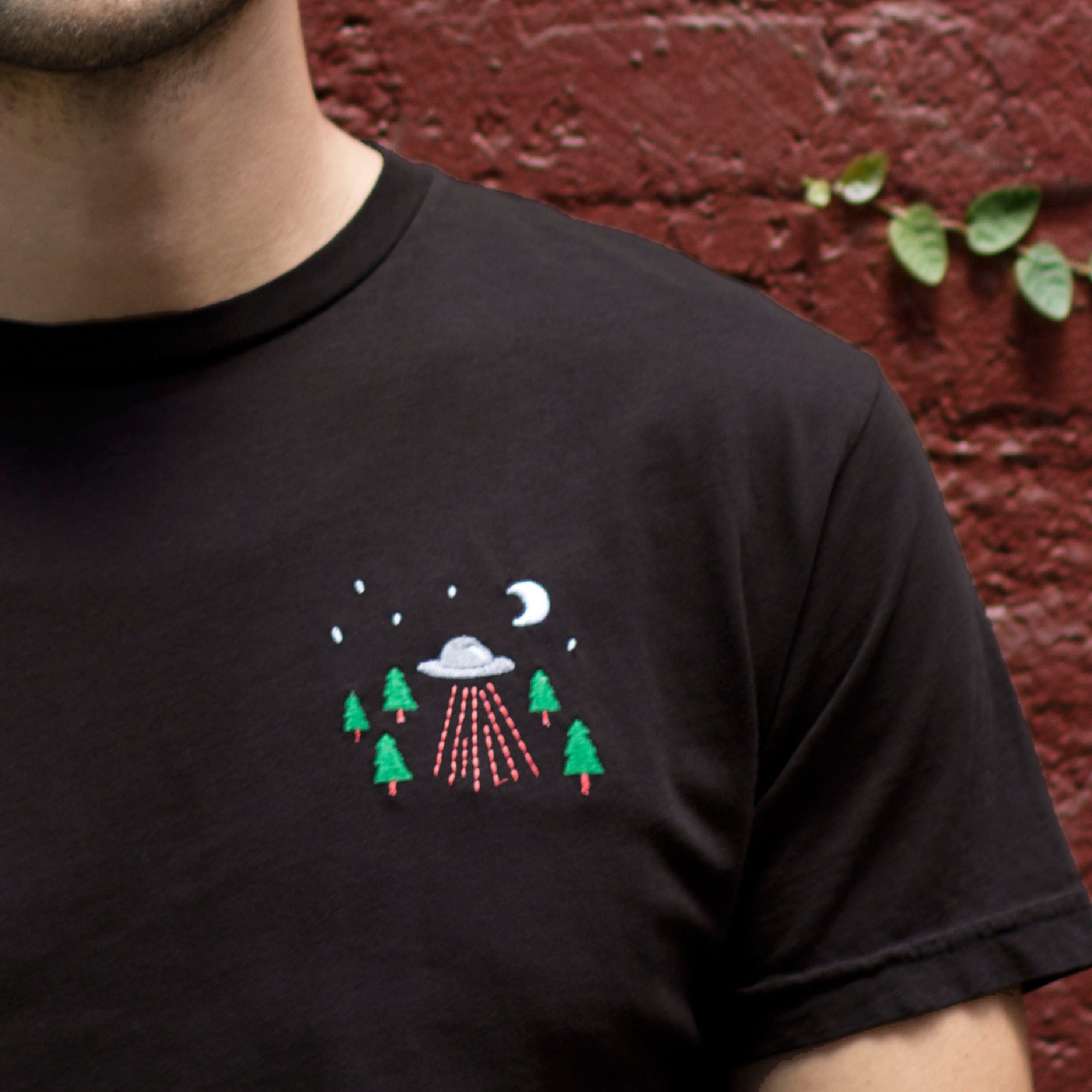 UFO black tee by Altru Apparel