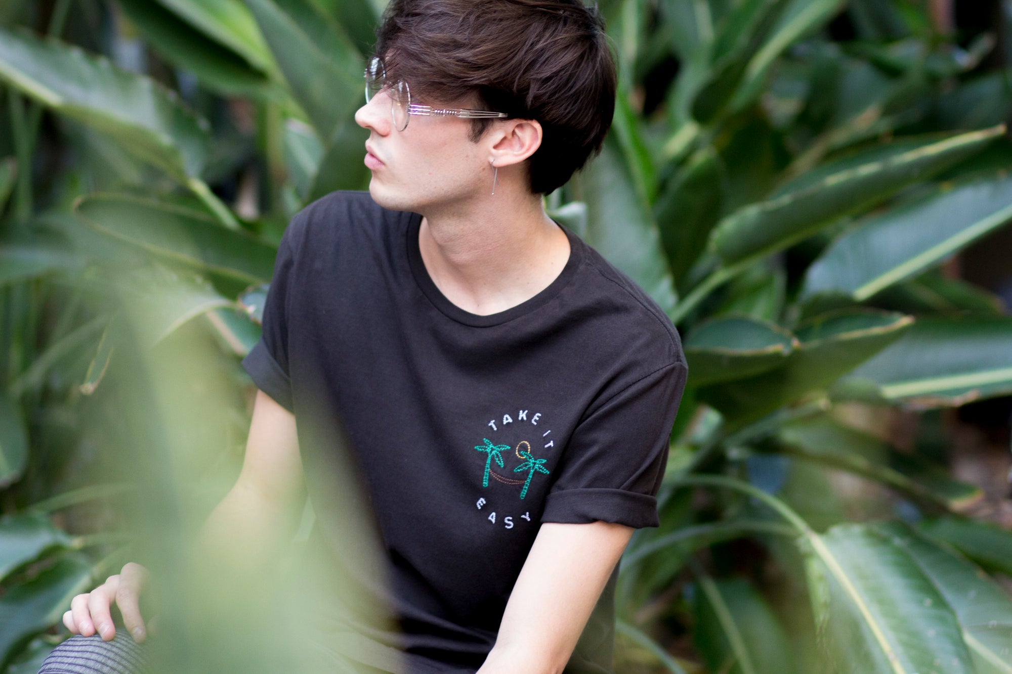 Take It Easy Hammock Embroidery Tee