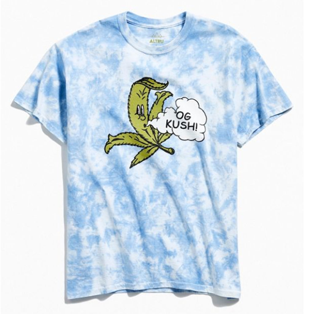 OG Kush Marijana leaf cloud dye men&#39;s graphic tee by Altru Apparel