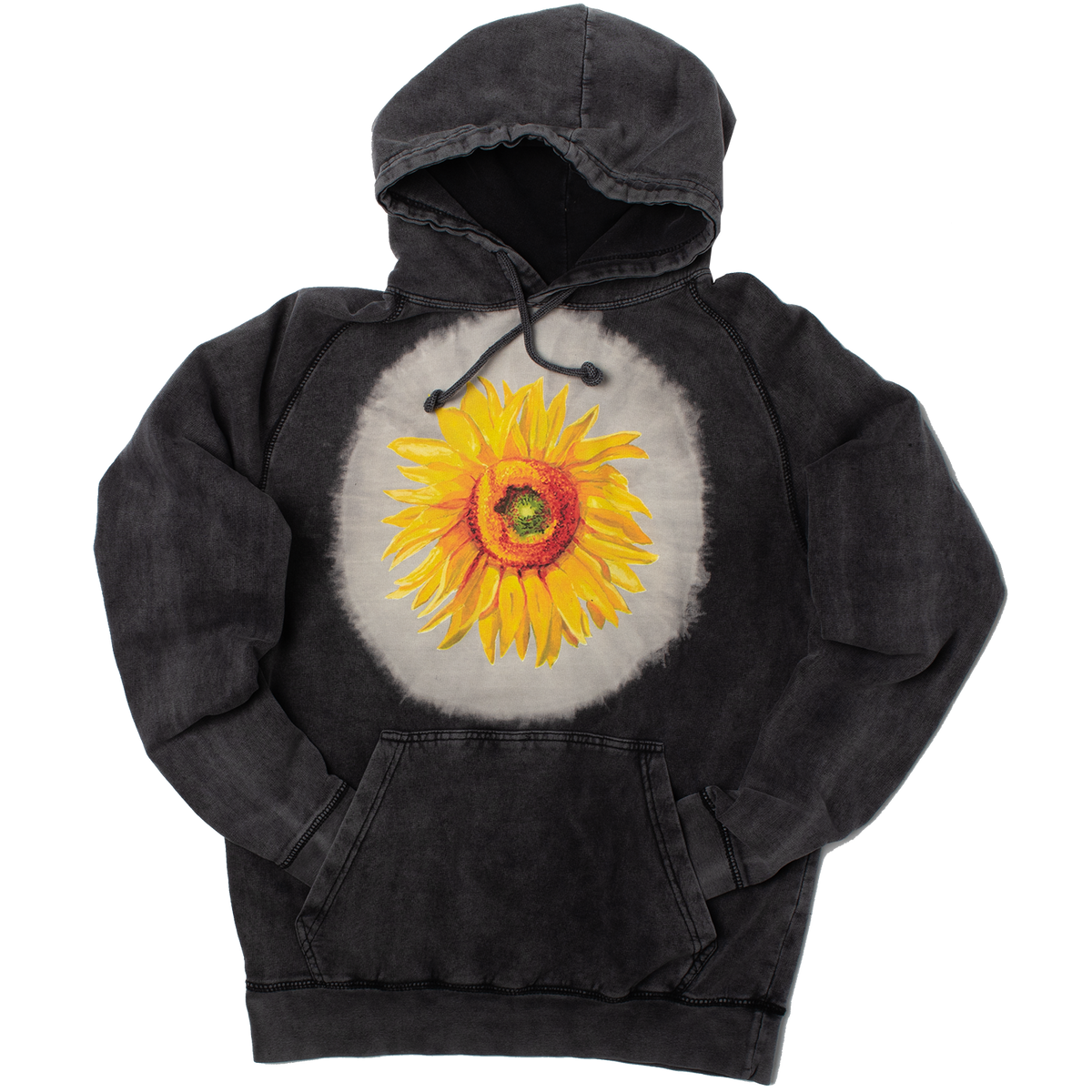 Van Gogh Big Sunflower Black Hoodie