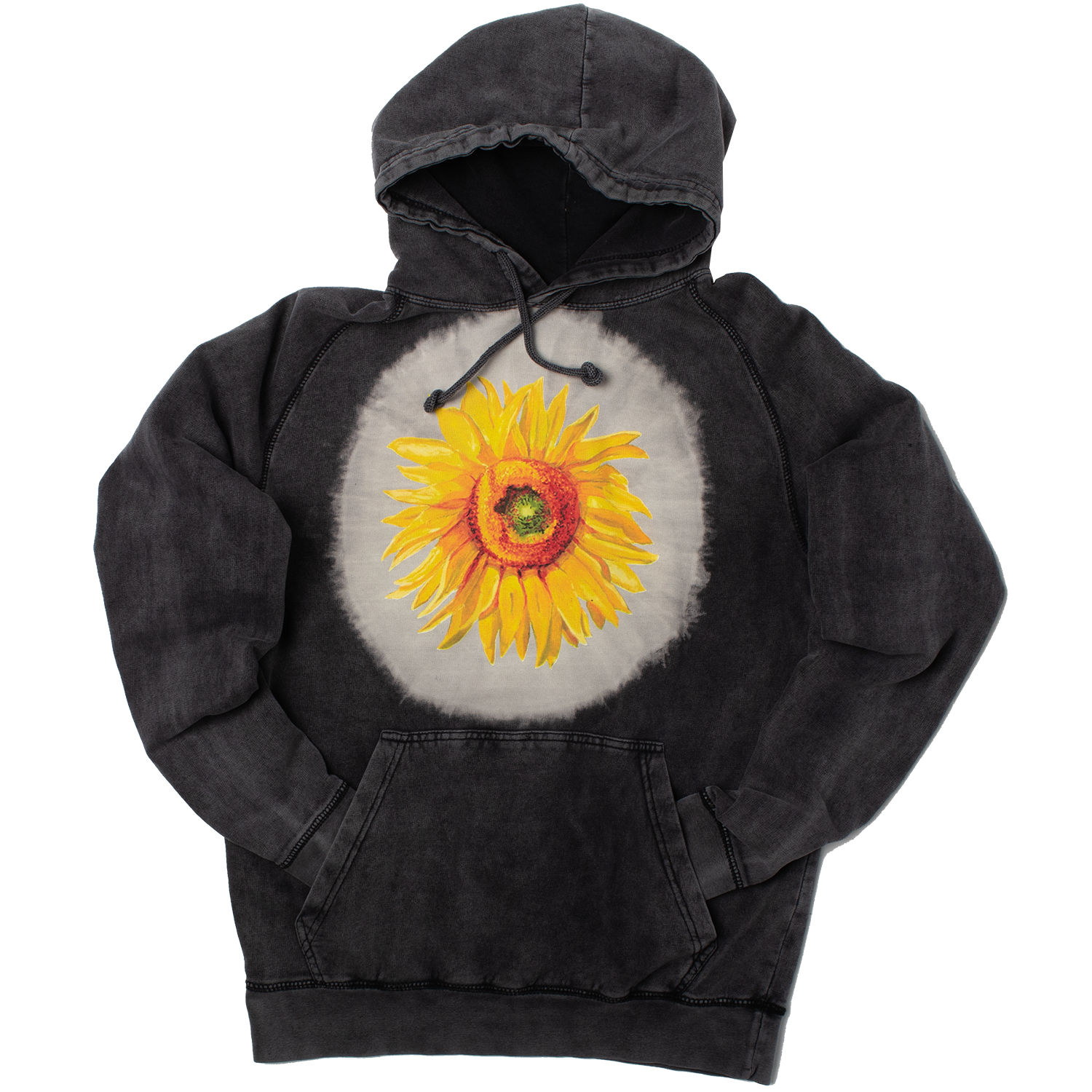 Van Gogh Big Sunflower Black Hoodie